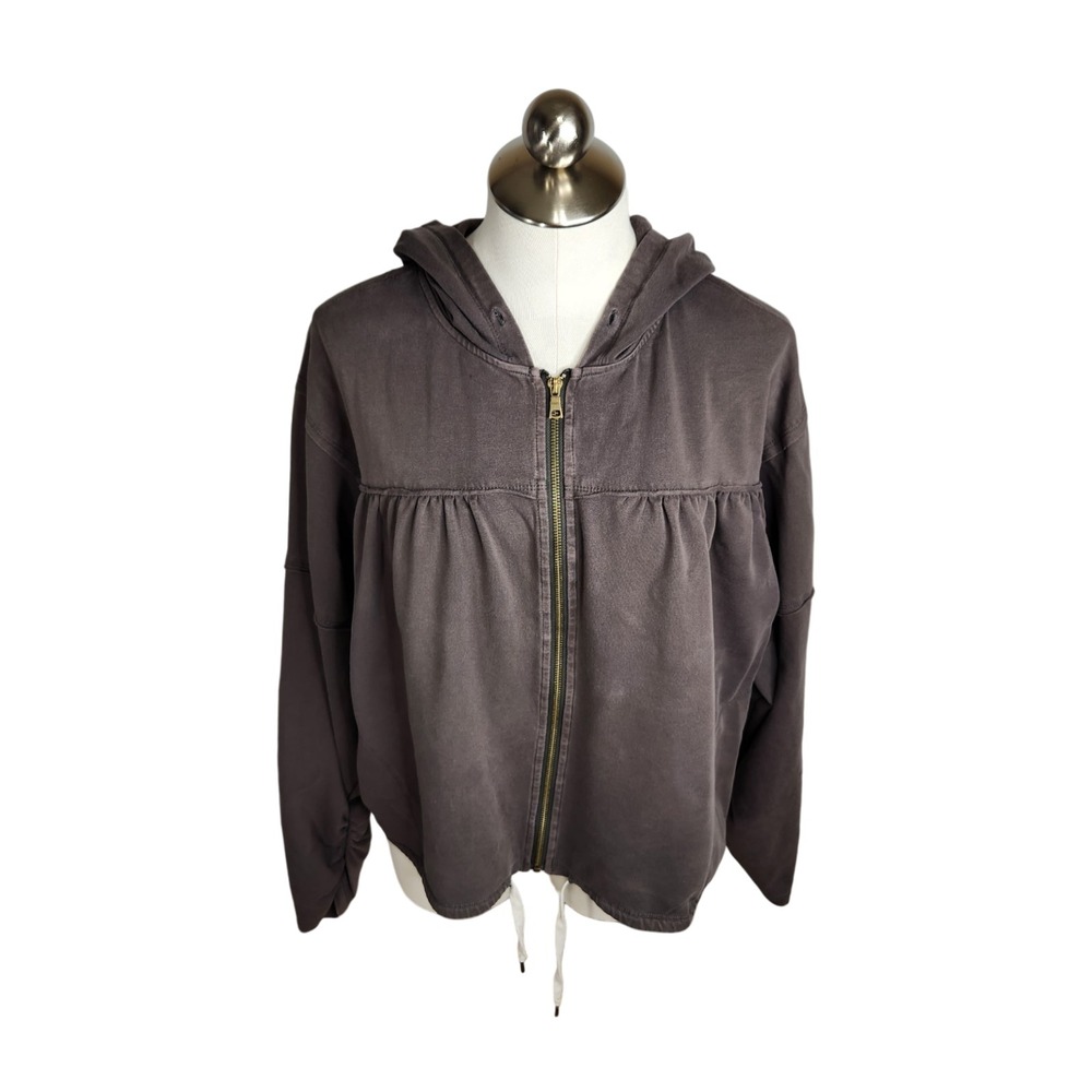 Young Fabulous‎ & Broke YFB Hoodie Size Medium Gray Full Zip Sweatshirt Comfy